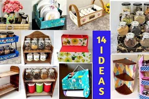 14 Simple DIY Organizers for Storage from Waste Cardboard Boxes |Cardboard Boxes reuse ideas|craft