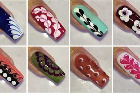 Easy nail designs for beginners || Nail art for long nails #naildesign #nailart #easynailart