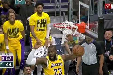 LEBRON JAMES WITH THREE VICIOUS SLAMS 😱