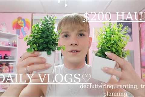 daily vlogs ♡ HUGE HAUL, decluttering &amp; trip planning!!