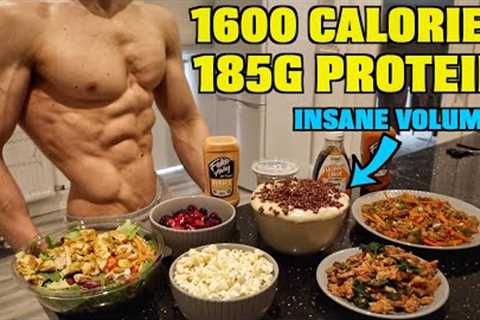 Full Day of Eating 1600 Calories *Insane Volume* | Super High Protein Diet For Fat Loss...