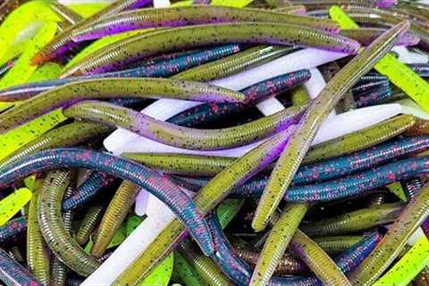 We Made A TON Of Stick Worms For Bass Fishing! Bait-Blog