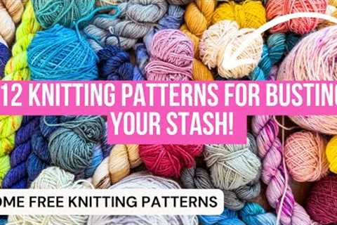 Knitting Pattern ideas for busting your stash!  | FREE Knitting Patterns #knittingpattern