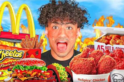 Eating The SPICIEST FOOD From Every FAST FOOD Restaurant!!