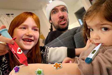 FAMiLY CHECKUP from Doctor Adley!!  Playing our favorite games in REAL LiFE or ROBLOX! Niko sick day