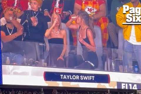 Taylor Swift chugs her beer at Super Bowl 2024, met with stadium of booing