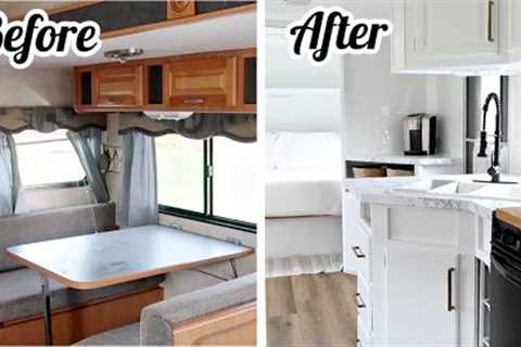 TINY HOME RV CAMPER REMODEL MAKEOVER DIY HOW TO 2021 TINY HOUSE TOUR