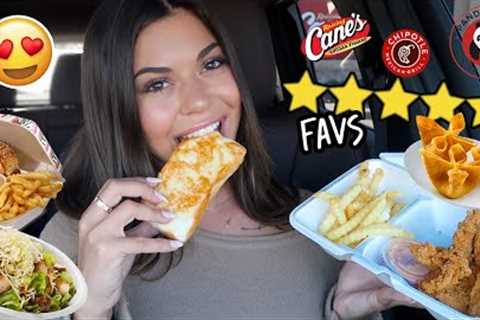 Eating my TOP FAVORITE FAST FOOD ITEMS for 24 HOURS!!
