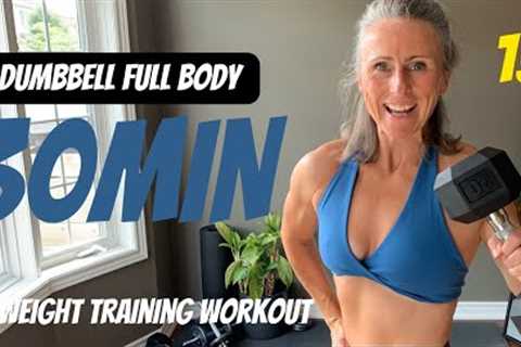 30 min DUMBBELL WORKOUT full body strength training at home