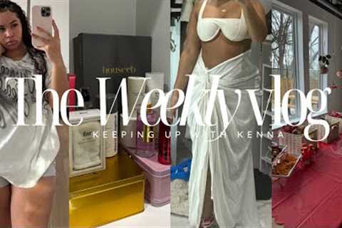 weekly vlog! grwm for baecation + lots of shopping &amp; hauls + wax, brow, lash appt + diy v-day..