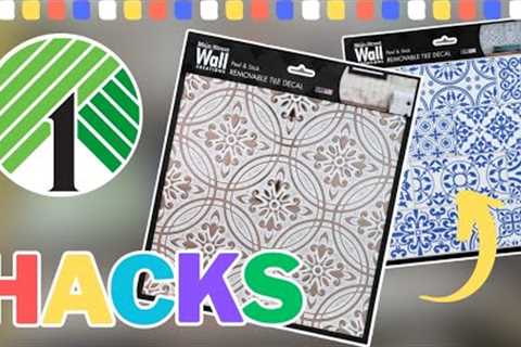 The HOTTEST 🔥 Dollar Tree DIY Crafts using PEEL-N-STICK Tiles