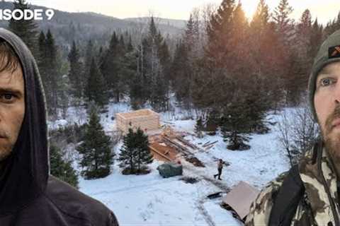 Winter Log Cabin Build |EP9| with @XanderBudnick