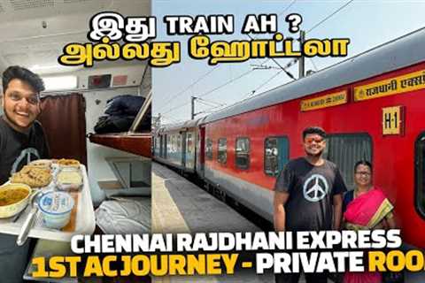 CHENNAI RAJDHANI FIRST AC Train JOURNEY with Private room and Free food | Kedarnath EP 1