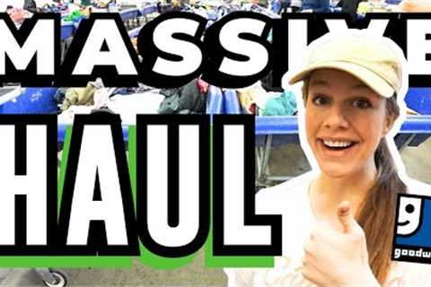 MASSIVE HAUL! Goodwill Bins + Thrift Store + Thred Up + Crossroads - Reseller Vlog #24