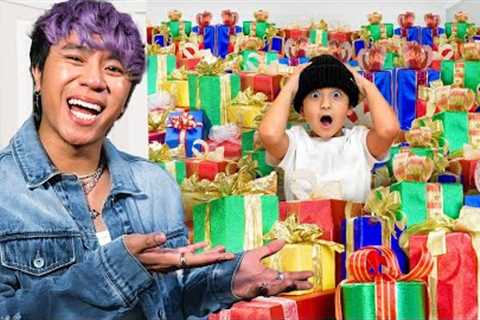 I Gave 100 Birthday Gifts To My Little Brother!!