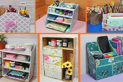 6 SIMPLE DIY ORGANIZERS FOR STORAGE FROM CARDBOARD BOXES| HANDMADE CRAFT FROM CARDBOARD BOXES