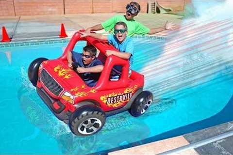 Will the Giant Floating Inflatable RC Car Drive over The Water?
