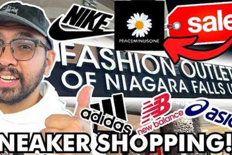 SNEAKER SHOPPING AT THE FASHION OUTLETS AT NIAGRA! (HYPE SNEAKER FINDS UNDER RETAIL!!!)