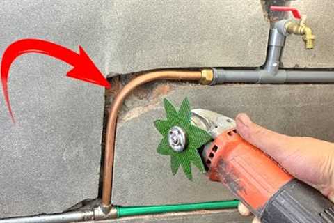 Many people don't know this technique! Connect metal water pipes to pvc and prc pipes with foam