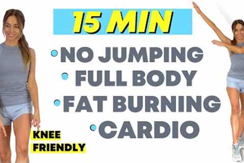 15 Min KNEE FRIENDLY Cardio | No Jumping | Full Body Workout (Apartment Friendly)