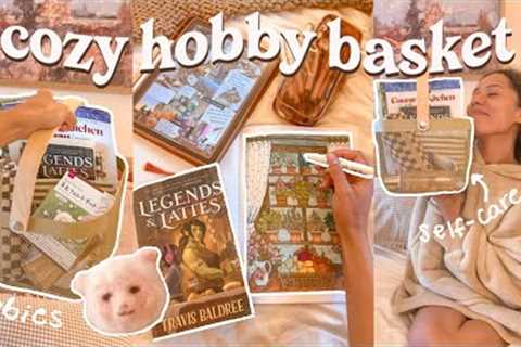 self-care, hobby day at home🧵📚- felting, reading, and more!