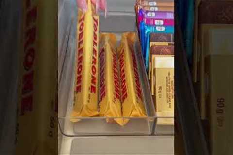 Chocolate Drawer Restock 🍫 #asmr #chocolate #restock #asmrsounds #organization #food #relaxing