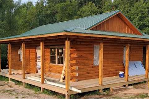 Log Home in the woods build  TIMELAPSE