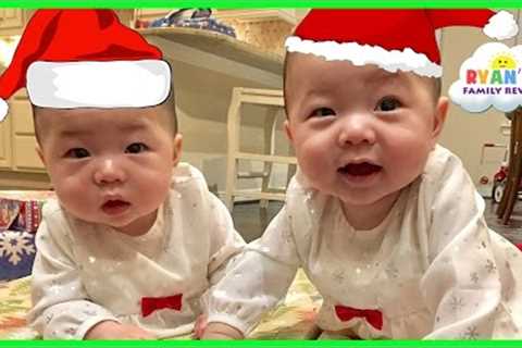 Christmas Morning 2016 Opening Presents Surprise Family Fun Baby 1st Christmas Ryan's Family Review