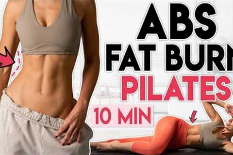 ABS FAT BURN PILATES WORKOUT 🔥 Tone &amp; Sculpt a Flat Stomach | 10 min