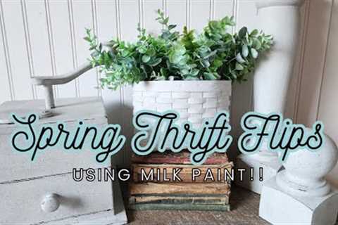 Spring Thrift Flips and DIY Projects | Using Milk Paint 3 Ways | Trash To Treasure