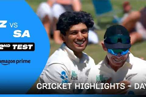 NZ vs SA 2nd Test - Cricket Highlights | Day 1 | Prime Video India
