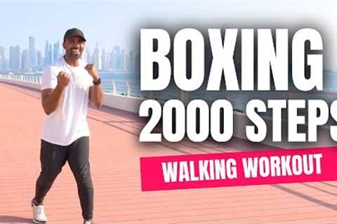 15 Min Boxing Walking Workout | 2000 steps | Boxercise