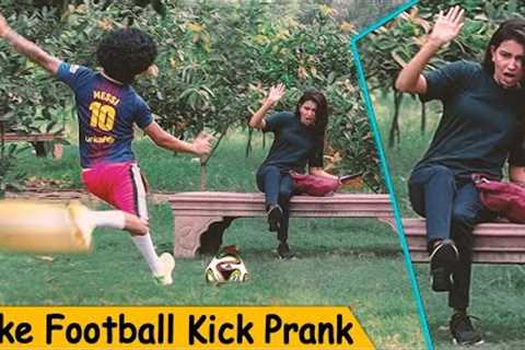Fake Football Kick Prank - Funny Reactions @CrazyPrankTV