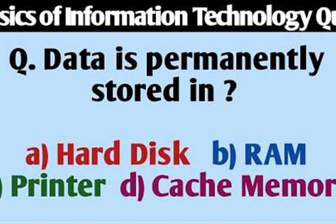 Basics of Information Technology Quiz | Computer Science Quiz | Knowledge Enhancer Quizzes