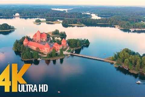 4K Drone Footage - Lithuanian Nature from Above - Ambient Drone Video