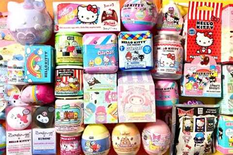 ASMR 32 Hello Kitty Mystery Blind Boxes Collection Unboxing toys