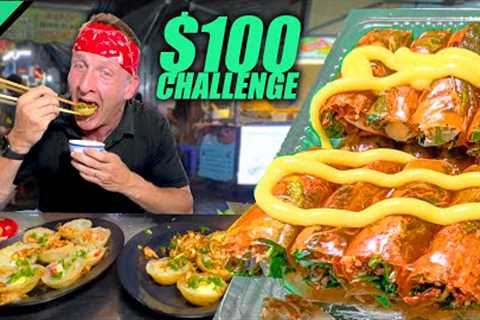 $100 Vietnamese Night Market Challenge!! Super CHEAP Street Food in Saigon!!