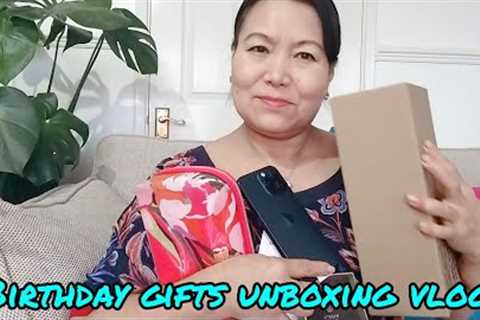 My birthday gifts unboxing vlog.I phone pro max 15 and Apple watch , Diamond from my family#gift