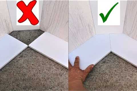 Young Man with great tiling skills -Great tiling skills -Great technique in construction PART 55.