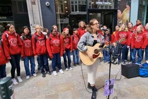 FLASH MOB choir surprise street performer - Ed sheeran perfect | Allie Sherlock cover