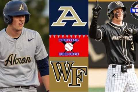 Akron vs #1 Wake Forest Highlights | 2024 College Baseball Highlights