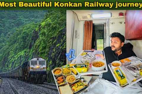 Duronto Express First Class (COUPE) Food Review || Monsoon Special Train Journey || Konkan Railway
