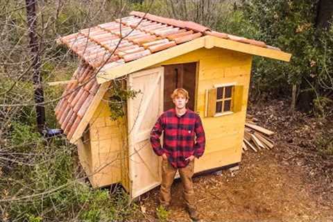 Building a Simple Cabin for Off Grid Living | Stove, Roofing, Door, Window | Log Cabin | EP 10