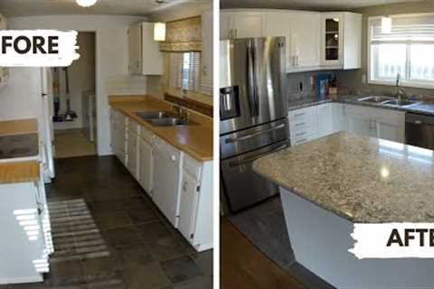 Living in a Remodel -  Kitchen Wall Removal - Renovation Timelapse!