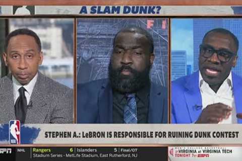 FIRST TAKE | Perkins &amp; Shannon RIP Stephen A. for say LeBron is responsible for ruining dunk..