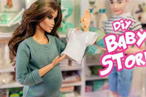 How To Make A Baby Store With Mini Brands &amp; My Mini Baby | Folding Doll Room