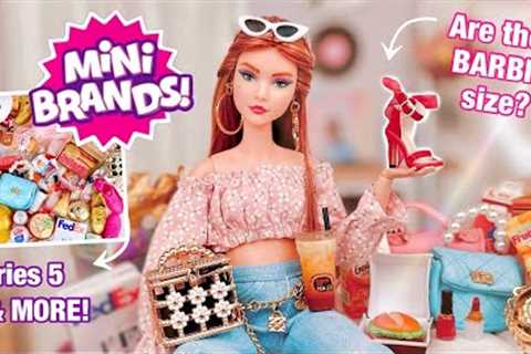 ZURU 5 Surprise Mini Brands! Are They Barbie Doll Size? - Series 5, Foodie, Sneakers, Fashion &amp; ..