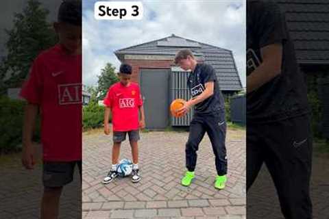 MINI RONALDO LEARNS FOOTBALL SKILLS!!