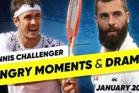 Tennis Angry Moments &amp; Drama - Challengers - January 2024
