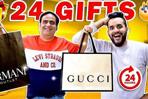 SURPRISING my DAD with 24 GIFTS in 24 HOURS on his BIRTHDAY !!